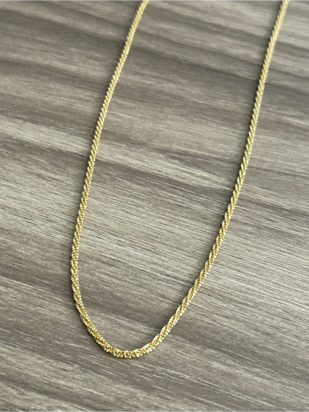Gold Rope Chain Necklace Q1034 - Picture 5 of 7